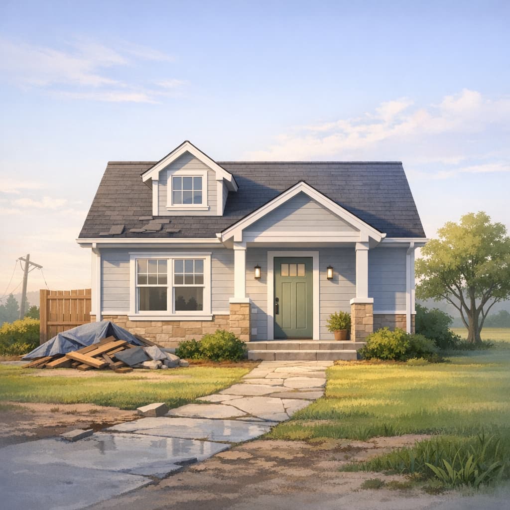 Repaired Louisiana home after hurricane symbolizing recovery and fairness.